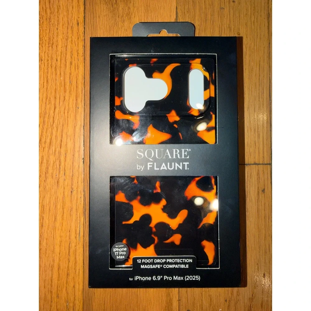 Flaunt Square Case iPhone 17 Pro Max Tortoiseshell MagSafe Protective Cover